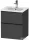 Duravit D-NEO 51x40,2 cm-es, 2 fiókos alsószekrény fekete színű fogantyúval 233653 mosdóhoz, matt grafit DE43600BD490000