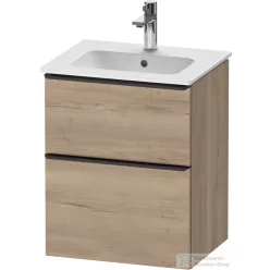   Duravit D-NEO 51x40,2 cm-es, 2 fiókos alsószekrény fekete színű fogantyúval 233653 mosdóhoz, márványos tölgy DE43600BD550000