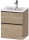 Duravit D-NEO 51x40,2 cm-es, 2 fiókos alsószekrény fekete színű fogantyúval 233653 mosdóhoz, márványos tölgy DE43600BD550000