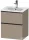 Duravit D-NEO 51x40,2 cm-es, 2 fiókos alsószekrény fekete színű fogantyúval 233653 mosdóhoz, matt len DE43600BD750000