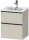 Duravit D-NEO 51x40,2 cm-es, 2 fiókos alsószekrény fekete színű fogantyúval 233653 mosdóhoz, matt taupe DE43600BD910000