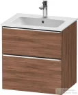 Duravit D-NEO 61x46,2 cm-es, 2 fiókos alsószekrény króm fogantyúval 233663 mosdóhoz, matt dió DE4361010790000