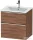 Duravit D-NEO 61x46,2 cm-es, 2 fiókos alsószekrény króm fogantyúval 233663 mosdóhoz, matt dió DE4361010790000