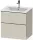 Duravit D-NEO 61x46,2 cm-es, 2 fiókos alsószekrény króm fogantyúval 233663 mosdóhoz, matt taupe DE4361010910000