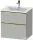 Duravit D-NEO 61x46,2 cm-es, 2 fiókos alsószekrény polírozott arany színű fogantyúval 233663 mosdóhoz, matt betonszürke DE4361034070000
