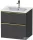 Duravit D-NEO 61x46,2 cm-es, 2 fiókos alsószekrény polírozott arany színű fogantyúval 233663 mosdóhoz, matt grafit DE4361034490000