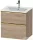 Duravit D-NEO 61x46,2 cm-es, 2 fiókos alsószekrény polírozott arany színű fogantyúval 233663 mosdóhoz, márványos tölgy DE4361034550000