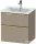 Duravit D-NEO 61x46,2 cm-es, 2 fiókos alsószekrény polírozott arany színű fogantyúval 233663 mosdóhoz, matt len DE4361034750000