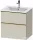 Duravit D-NEO 61x46,2 cm-es, 2 fiókos alsószekrény polírozott arany színű fogantyúval 233663 mosdóhoz, matt taupe DE4361034910000