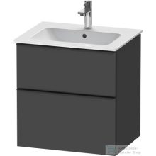   Duravit D-NEO 610x462 mm-es 2 fiókos függesztett szekrény 233663XXX mosdóhoz,Graphite Matt Decor DE436104949