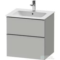   Duravit D-NEO 61x46,2 cm-es, 2 fiókos alsószekrény rozsdamentes acél színű fogantyúval 233663 mosdóhoz, matt betonszürke DE4361070070000