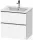 Duravit D-NEO 61x46,2 cm-es, 2 fiókos alsószekrény rozsdamentes acél színű fogantyúval 233663 mosdóhoz, matt fehér DE4361070180000