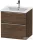 Duravit D-NEO 61x46,2 cm-es, 2 fiókos alsószekrény rozsdamentes acél színű fogantyúval 233663 mosdóhoz, matt sötét dió DE4361070210000
