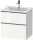 Duravit D-NEO 61x46,2 cm-es, 2 fiókos alsószekrény rozsdamentes acél színű fogantyúval 233663 mosdóhoz, fényes fehér DE4361070220000