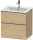 Duravit D-NEO 61x46,2 cm-es, 2 fiókos alsószekrény rozsdamentes acél színű fogantyúval 233663 mosdóhoz, natúr tölgy DE4361070300000