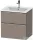 Duravit D-NEO 61x46,2 cm-es, 2 fiókos alsószekrény rozsdamentes acél színű fogantyúval 233663 mosdóhoz, matt bazalt DE4361070430000