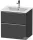 Duravit D-NEO 61x46,2 cm-es, 2 fiókos alsószekrény rozsdamentes acél színű fogantyúval 233663 mosdóhoz, matt grafit DE4361070490000
