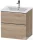 Duravit D-NEO 61x46,2 cm-es, 2 fiókos alsószekrény rozsdamentes acél színű fogantyúval 233663 mosdóhoz, márványos tölgy DE4361070550000