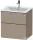 Duravit D-NEO 61x46,2 cm-es, 2 fiókos alsószekrény rozsdamentes acél színű fogantyúval 233663 mosdóhoz, matt len DE4361070750000