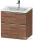 Duravit D-NEO 61x46,2 cm-es, 2 fiókos alsószekrény rozsdamentes acél színű fogantyúval 233663 mosdóhoz, matt dió DE4361070790000