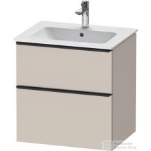   Duravit D-NEO 610x462 mm-es 2 fiókos függesztett szekrény 233663XXX mosdóhoz,Taupe Matt Decor DE436109191