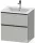 Duravit D-NEO 61x46,2 cm-es, 2 fiókos alsószekrény fekete fogantyúval 233663 mosdóhoz, matt betonszürke DE43610BD070000