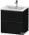 Duravit D-NEO 61x46,2 cm-es, 2 fiókos alsószekrény fekete fogantyúval 233663 mosdóhoz, matt fekete tölgy DE43610BD160000