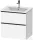 Duravit D-NEO 61x46,2 cm-es, 2 fiókos alsószekrény fekete fogantyúval 233663 mosdóhoz, matt fehér DE43610BD180000