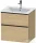 Duravit D-NEO 61x46,2 cm-es, 2 fiókos alsószekrény fekete fogantyúval 233663 mosdóhoz, natúr tölgy DE43610BD300000