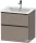 Duravit D-NEO 61x46,2 cm-es, 2 fiókos alsószekrény fekete fogantyúval 233663 mosdóhoz, matt bazalt DE43610BD430000