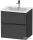 Duravit D-NEO 61x46,2 cm-es, 2 fiókos alsószekrény fekete fogantyúval 233663 mosdóhoz, matt grafit DE43610BD490000