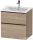Duravit D-NEO 61x46,2 cm-es, 2 fiókos alsószekrény fekete fogantyúval 233663 mosdóhoz, márványos tölgy DE43610BD550000