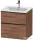 Duravit D-NEO 61x46,2 cm-es, 2 fiókos alsószekrény fekete fogantyúval 233663 mosdóhoz, matt dió DE43610BD790000