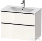 Duravit D-NEO 810x462 mm-es 2 fiókos függesztett szekrény 233683XXX mosdóhoz,White High Gloss Decor DE436202222