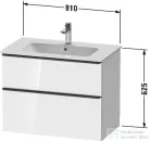 Duravit D-NEO 810x462 mm-es 2 fiókos függesztett szekrény 233683XXX mosdóhoz,White High Gloss Decor DE436202222