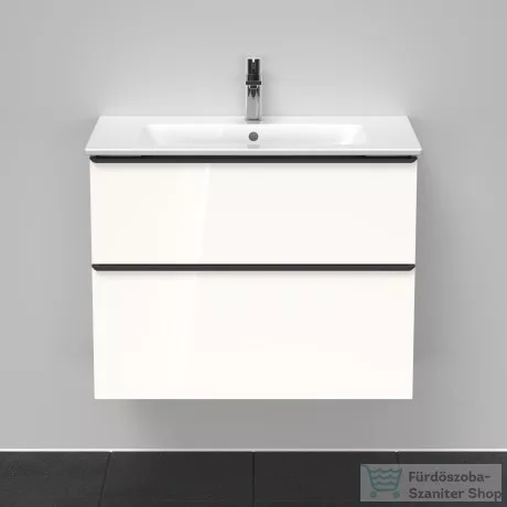 Duravit D-NEO 810x462 mm-es 2 fiókos függesztett szekrény 233683XXX mosdóhoz,White High Gloss Decor DE436202222