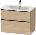 Duravit D-NEO 810x462 mm-es 2 fiókos függesztett szekrény 233683XXX mosdóhoz,Natural Oak DE436203030