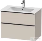 Duravit D-NEO 810x462 mm-es 2 fiókos függesztett szekrény 233683XXX mosdóhoz,Taupe Matt Decor DE436209191