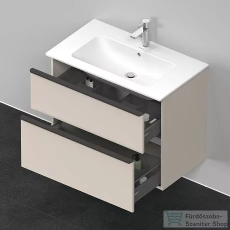 Duravit D-NEO 810x462 mm-es 2 fiókos függesztett szekrény 233683XXX mosdóhoz,Taupe Matt Decor DE436209191