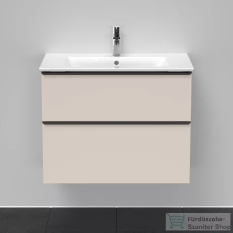 Duravit D-NEO 810x462 mm-es 2 fiókos függesztett szekrény 233683XXX mosdóhoz,Taupe Matt Decor DE436209191