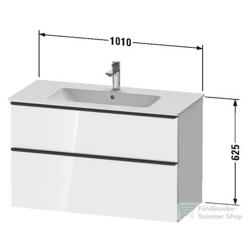 Duravit D-NEO 1010x462 mm-es 2 fiókos függesztett szekrény 233610XXX mosdóhoz,Walnut Dark Decor DE436302121