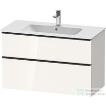   Duravit D-NEO 1010x462 mm-es 2 fiókos függesztett szekrény 233610XXX mosdóhoz,White High Gloss Decor DE436302222