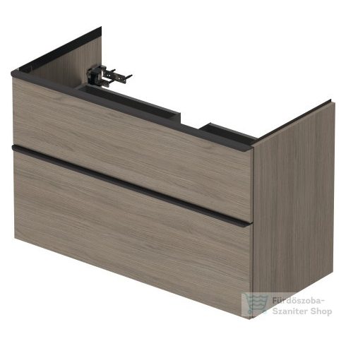 Duravit D-NEO 1010x462 mm-es 2 fiókos függesztett szekrény 233610XXX mosdóhoz, Oak Terra DE436303535