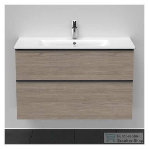 Duravit D-NEO 1010x462 mm-es 2 fiókos függesztett szekrény 233610XXX mosdóhoz, Oak Terra DE436303535