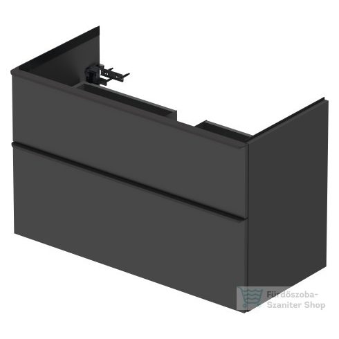 Duravit D-NEO 1010x462 mm-es 2 fiókos függesztett szekrény 233610XXX mosdóhoz, Graphite Matt Decor DE436304949