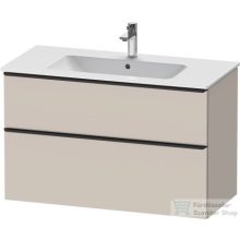   Duravit D-NEO 1010x462 mm-es 2 fiókos függesztett szekrény 233610XXX mosdóhoz, Taupe Matt Decor DE436309191