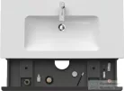 Duravit D-NEO 1010x462 mm-es 2 fiókos függesztett szekrény 233610XXX mosdóhoz, Taupe Matt Decor DE436309191