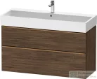 Duravit D-NEO 118,4x44,2 cm-es, 2 fiókos alsószekrény csiszolt bronz színű fogantyúval, mosdó és csaptelep nélkül, matt sötét dió DE4375004210000