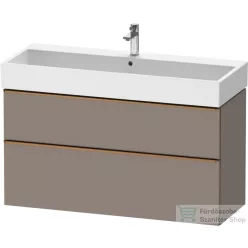   Duravit D-NEO 118,4x44,2 cm-es, 2 fiókos alsószekrény csiszolt bronz színű fogantyúval, mosdó és csaptelep nélkül, matt bazalt DE4375004430000