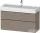 Duravit D-NEO 118,4x44,2 cm-es, 2 fiókos alsószekrény csiszolt bronz színű fogantyúval, mosdó és csaptelep nélkül, matt bazalt DE4375004430000